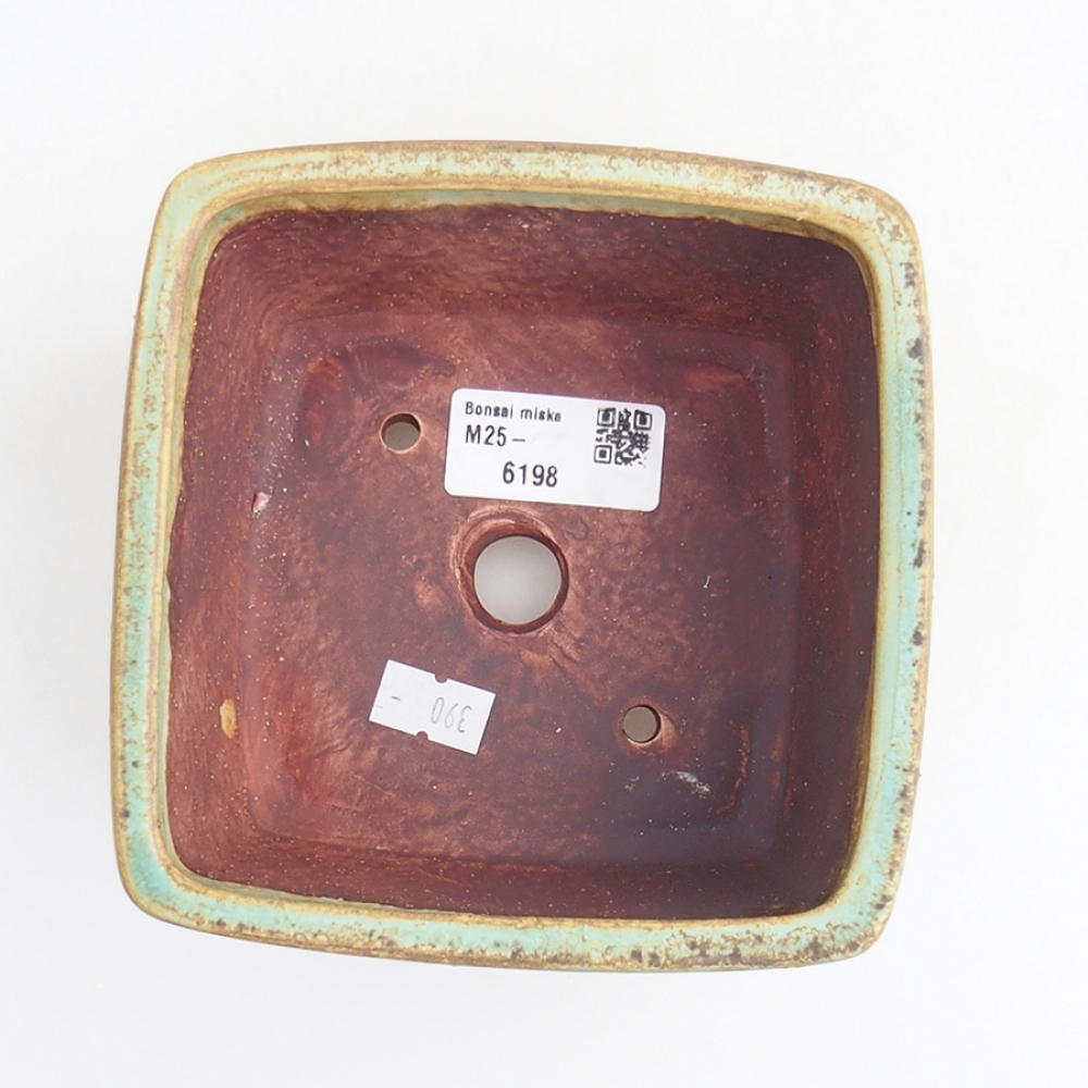 Bol à bonsaï en céramique 10,5 x 10,5 x 7 cm, rose