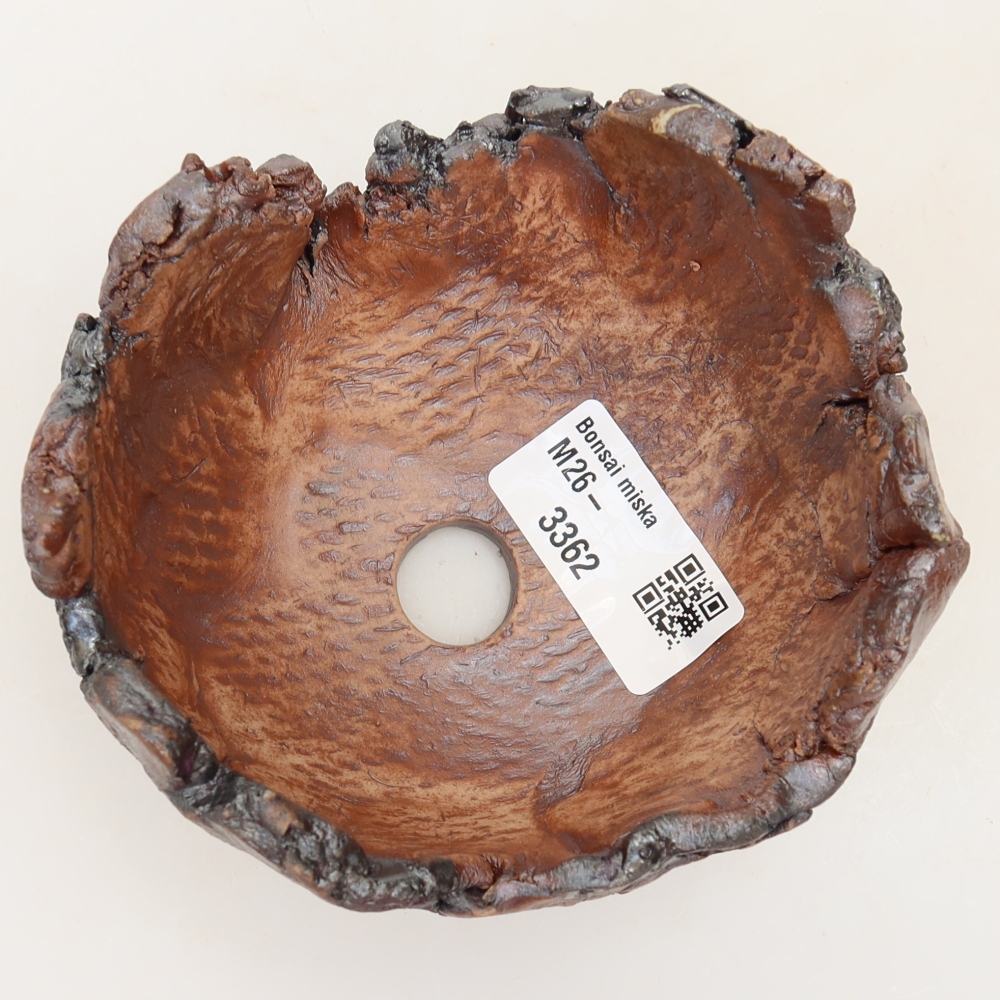 Coquille en céramique 11 x 10 x 6,5 cm , couleur marron