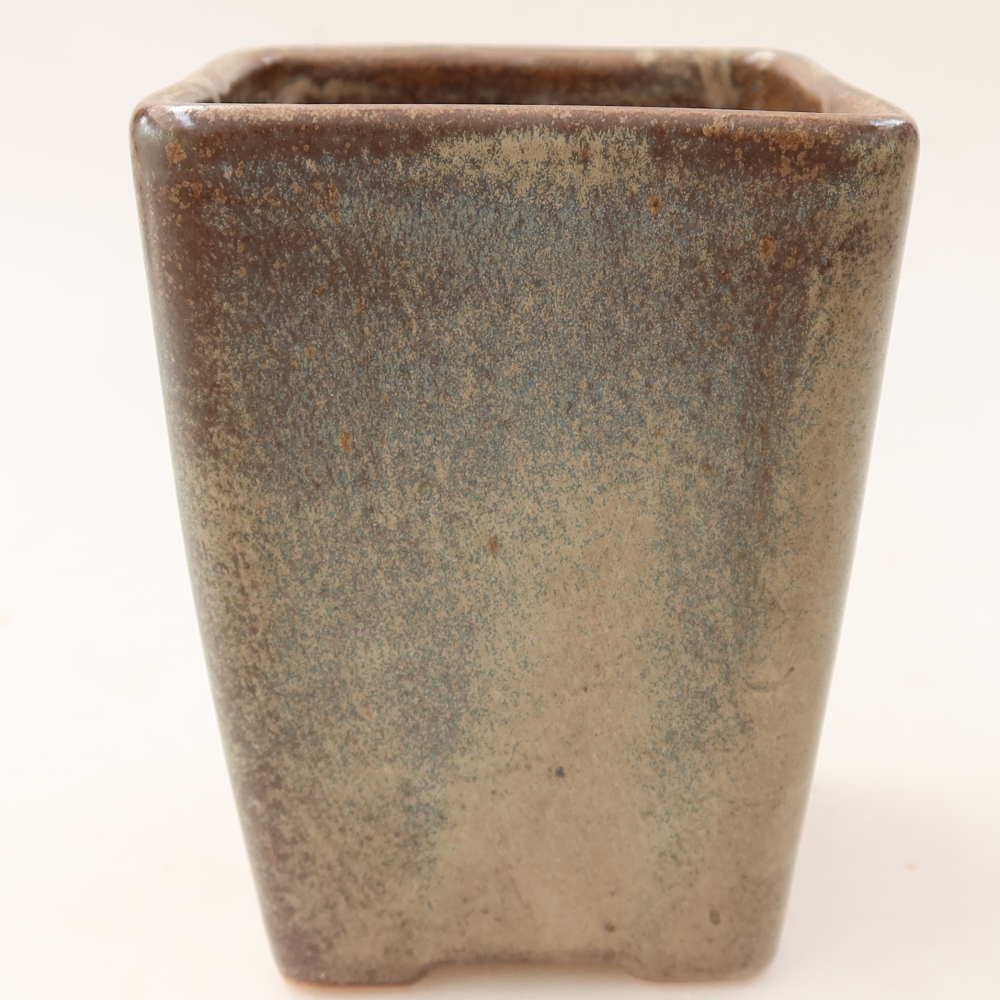 Bol à bonsaï en céramique 8,5 x 8,5 x 11 cm, brun