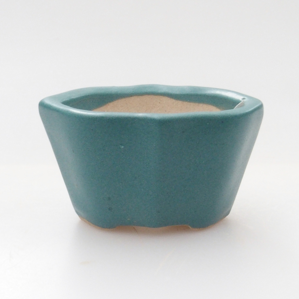 Bol à bonsaï en céramique 6,5 x 5,5 x 4 cm, couleur bleu