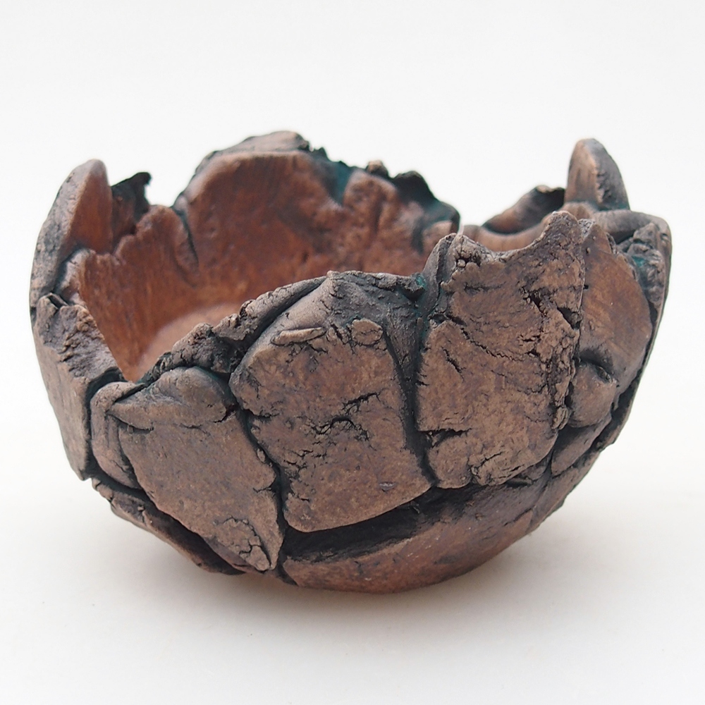 Coquille en céramique 9 x 8,5 x 6 cm , couleur verte