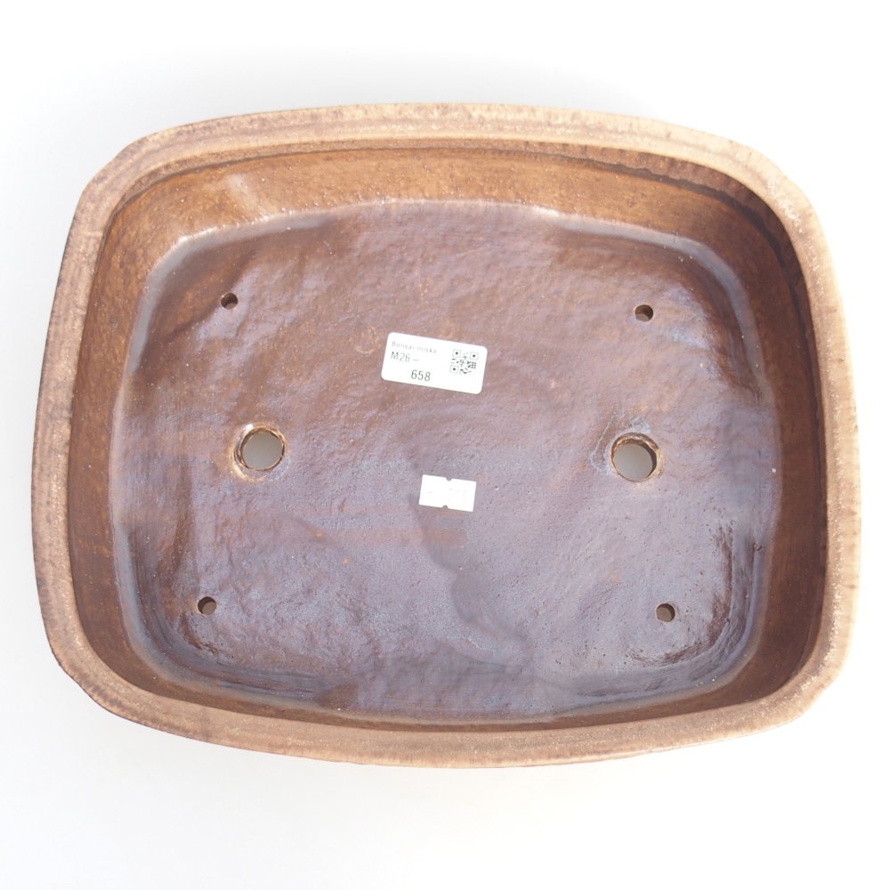 Bol à bonsaï en céramique 29,5 x 24 x 7 cm, rose