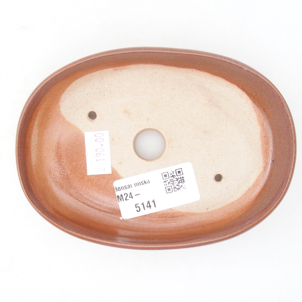 Bol à bonsaï en céramique 13 x 10 x 2,5 cm, couleur bordeaux