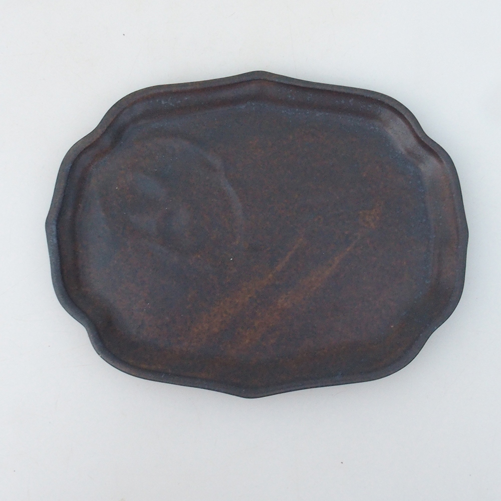 Bol bonsaï + soucoupe H51 - 18x14x5 cm - brun