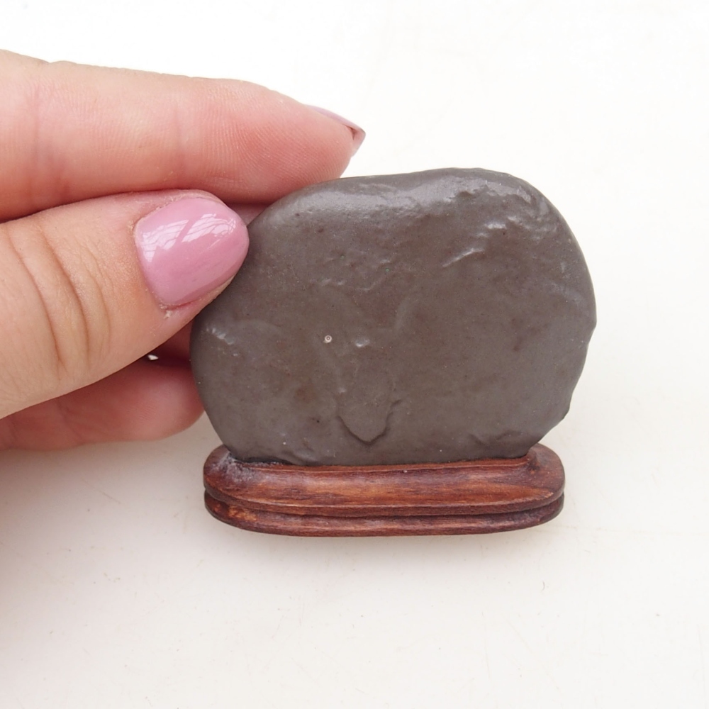 Suiseki - Pierre avec DAI (base en bois)
