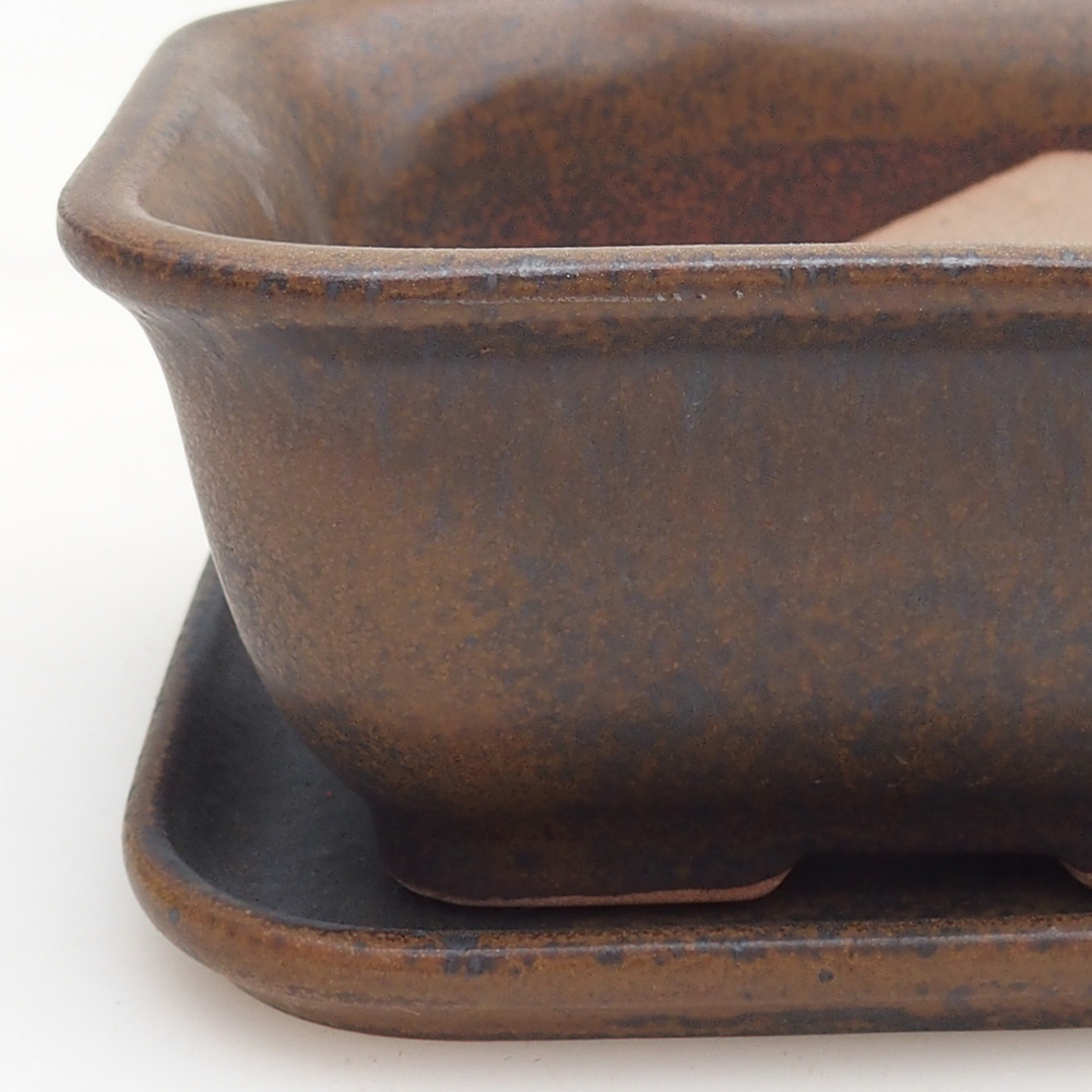 Bol bonsaï + soucoupe H11 - 11,5 x 10 x 4 cm - vert