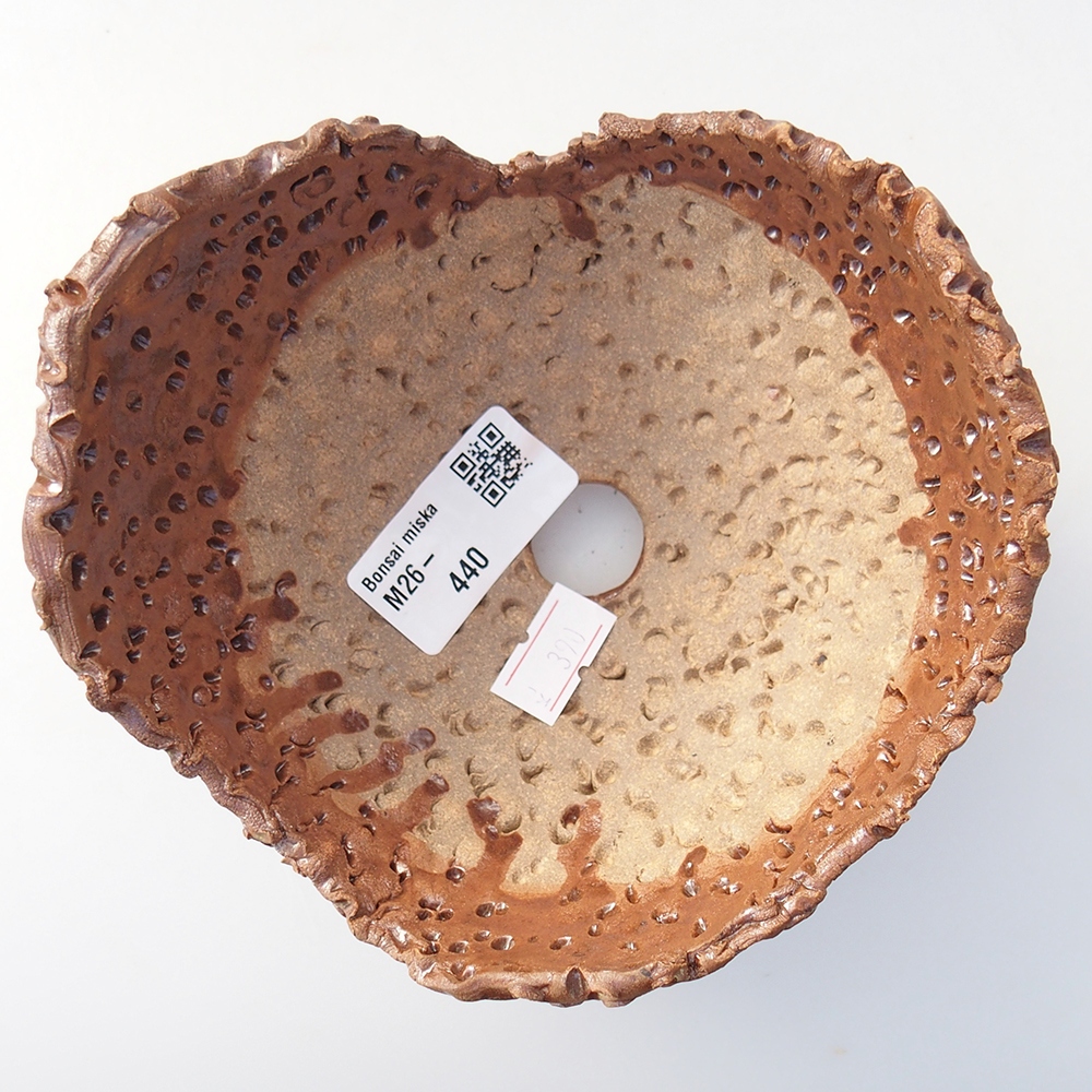 Coquille en céramique 12,5 x 12,5 x 9 cm , couleur marron