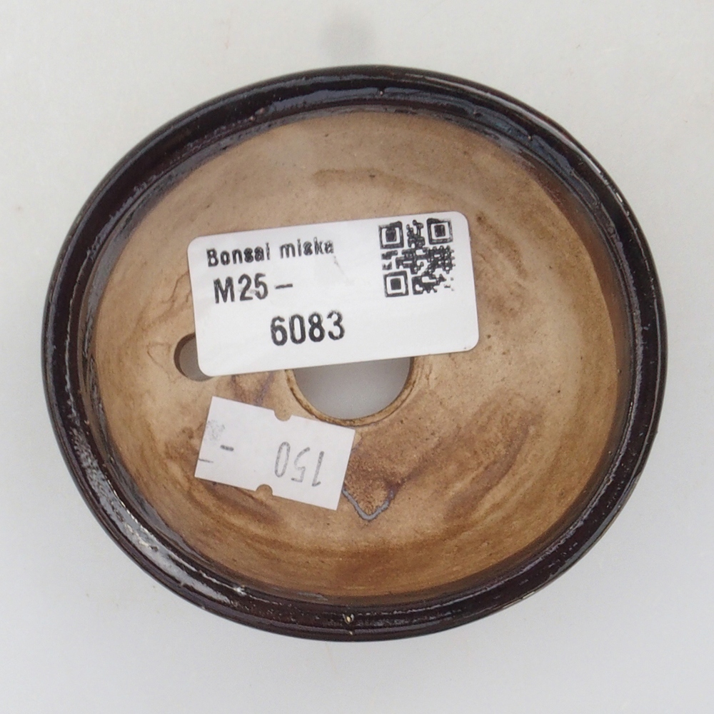Bol à bonsaï en céramique 10 x 8,5 x 4 cm, brun