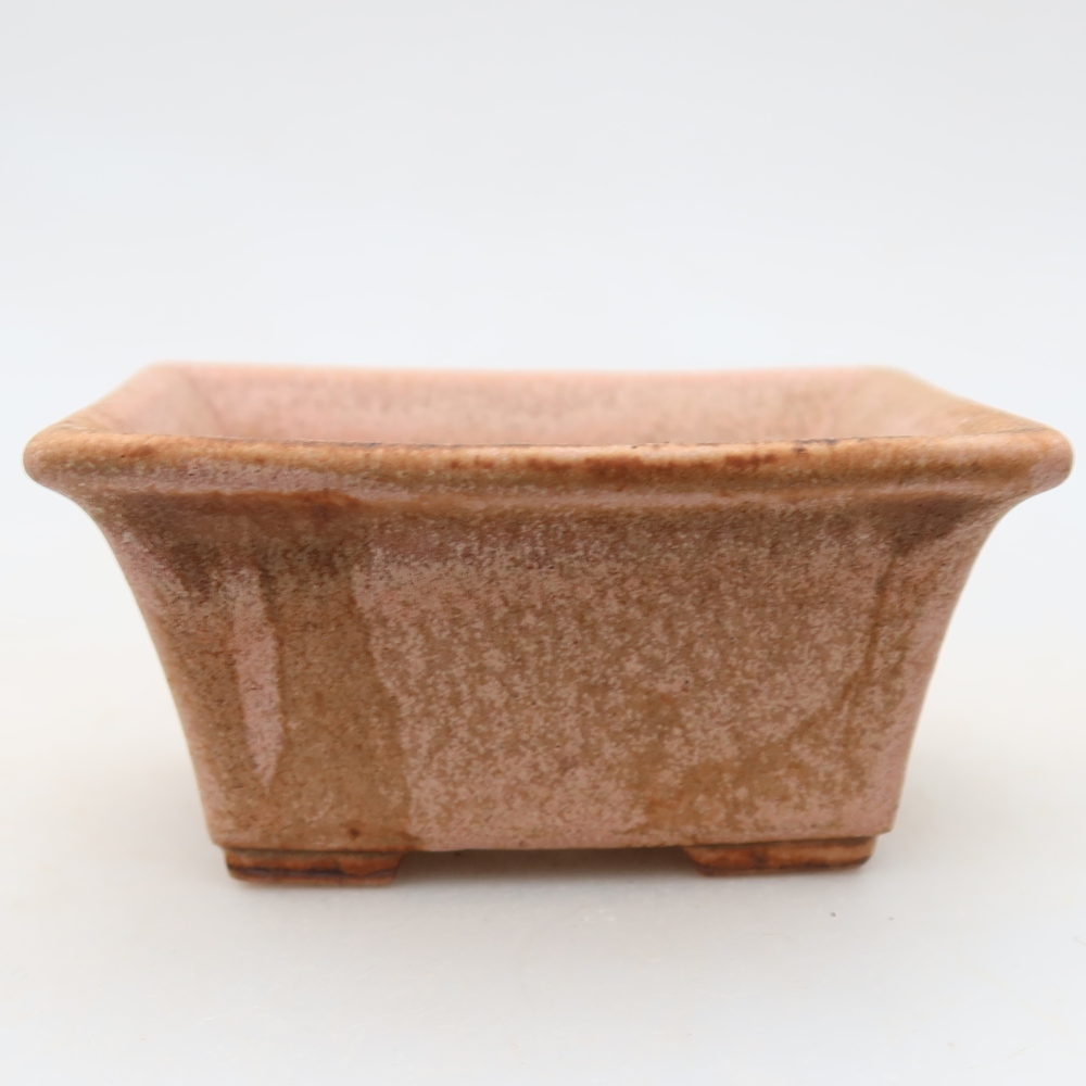 Pot à bonsaï en céramique 8,5 x 6 x 4 cm, couleur rose