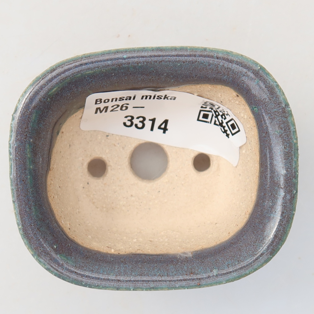Pot à bonsaï en céramique 6 x 5 x 3 cm, couleur grise