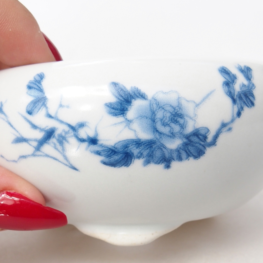 Bol à bonsaï en céramique 10 x 10 x 5 cm, couleur blanc