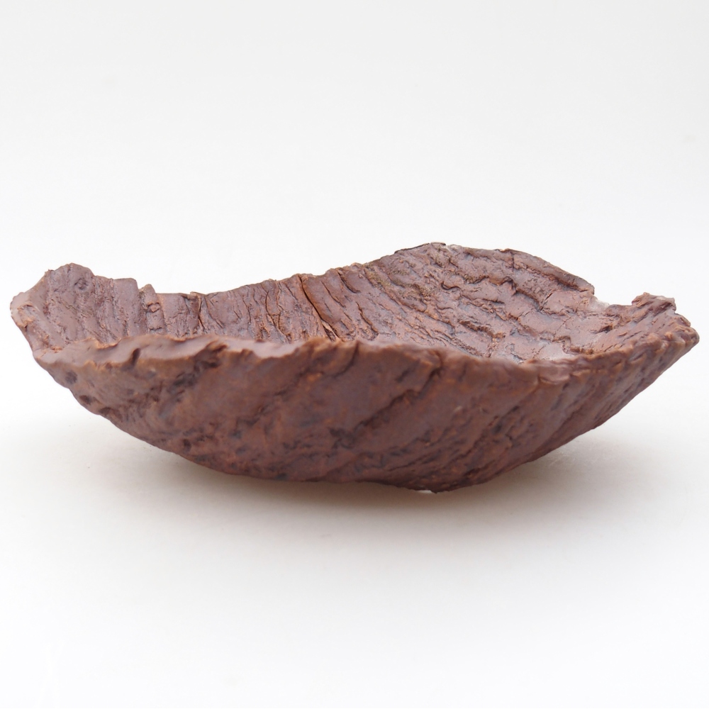 Coquille en céramique 19 x 17 x 5 cm , couleur marron