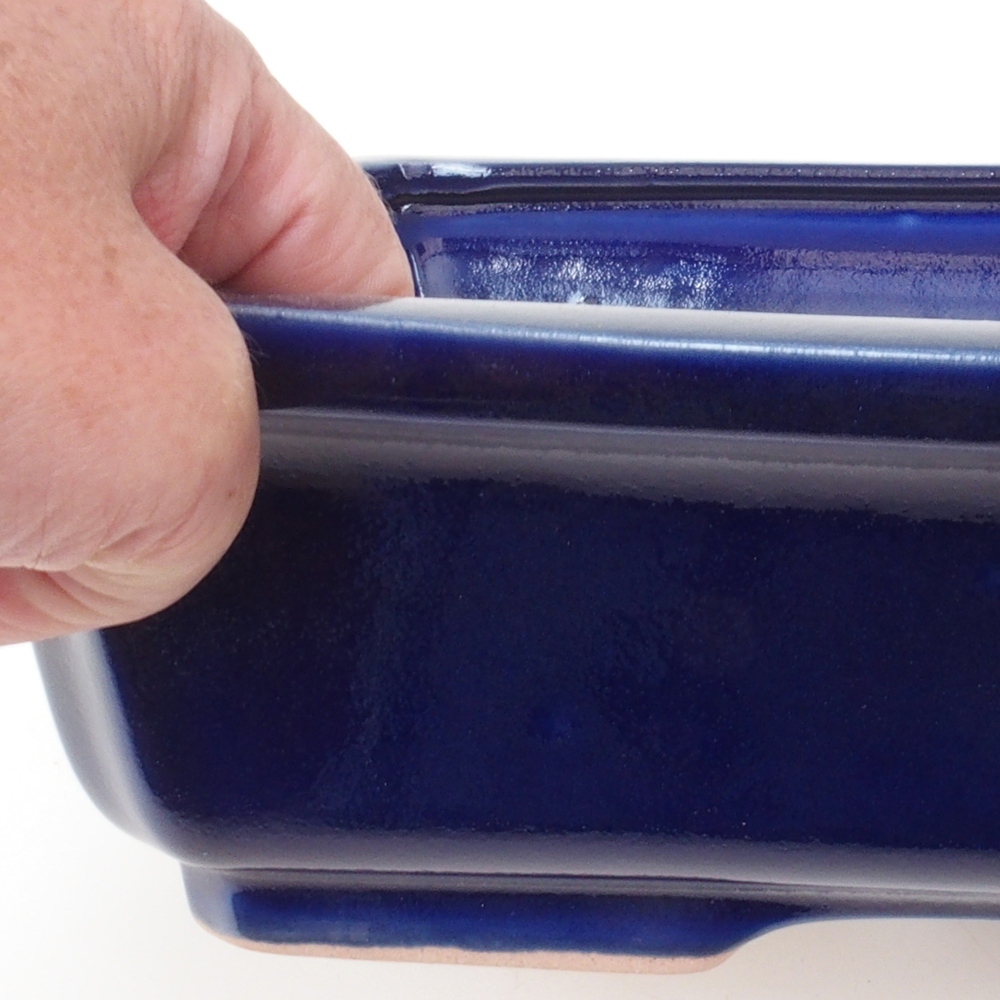Bol à bonsaï H07 - 30 x 20,5 x 8 cm - bleu
