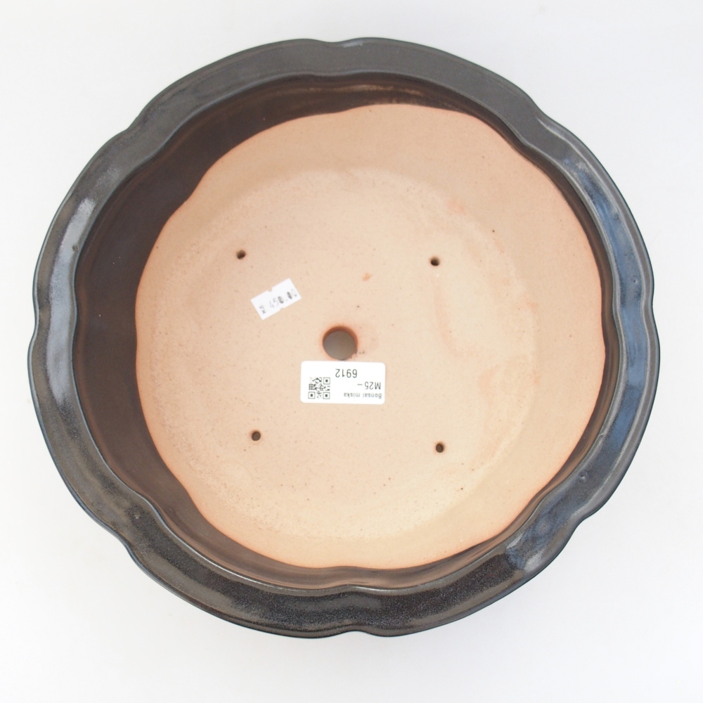 Bol à bonsaï en céramique 26 x 26 x 8 cm, noir