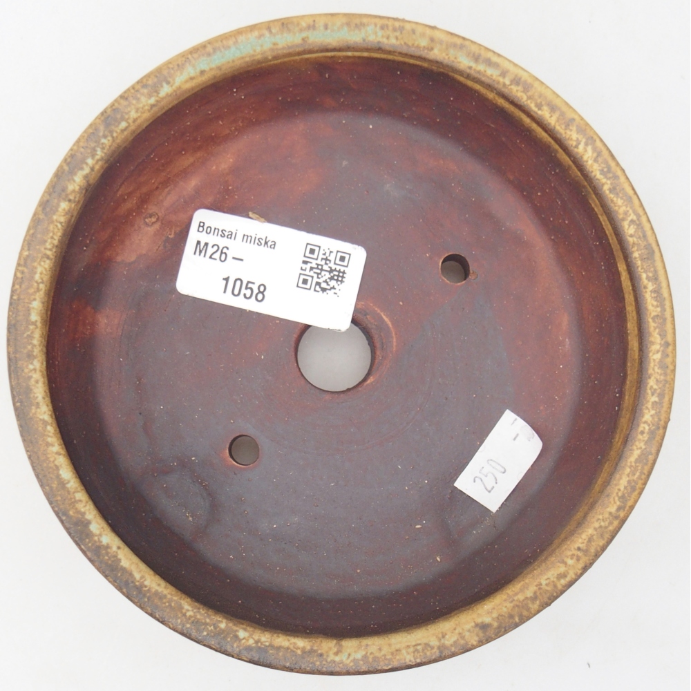 Bol à bonsaï en céramique 13,5 x 13,5 x 4 cm, vert