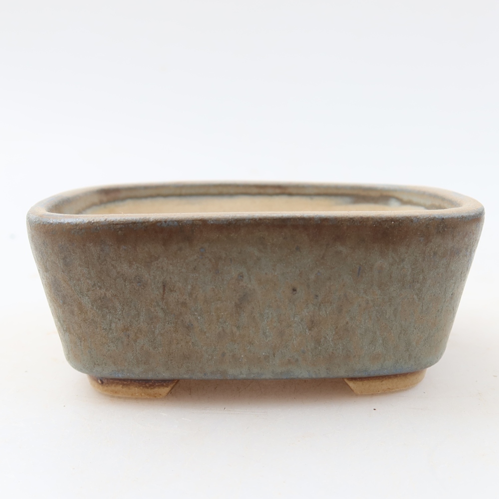 Pot à bonsaï en céramique 10 x 8,5 x 4 cm, couleur bleue