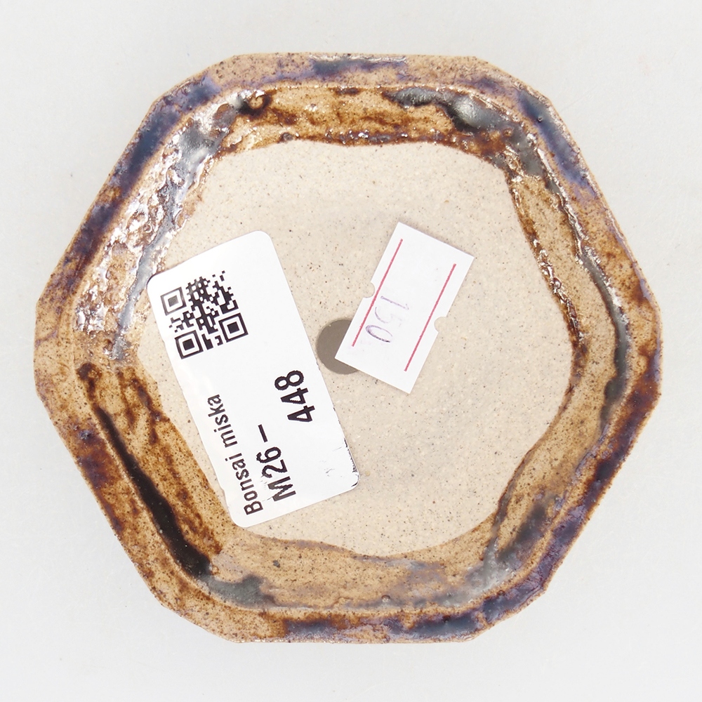 Bol à bonsaï en céramique 8,5 x 8 x 2,5 cm, brun