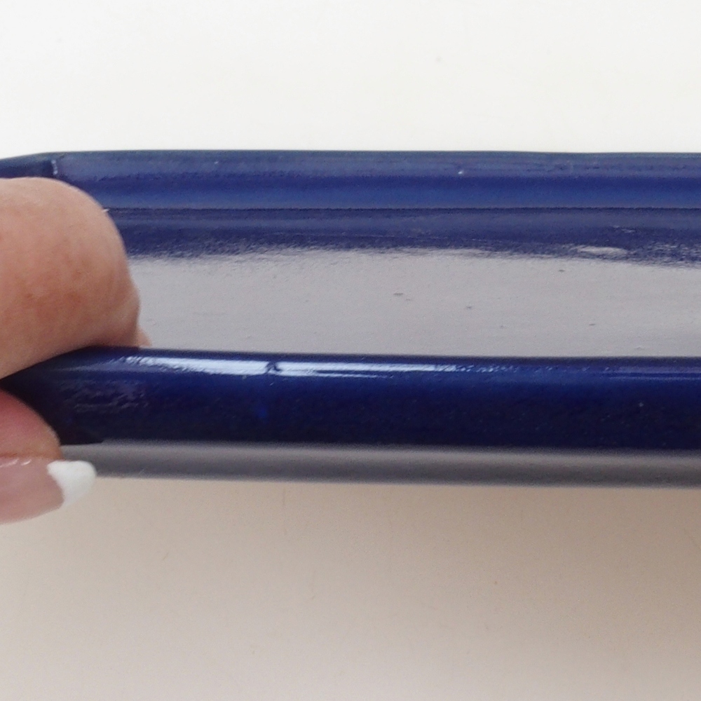 Bol en céramique H07 - 28 x 19 x 1,5 cm - bleu