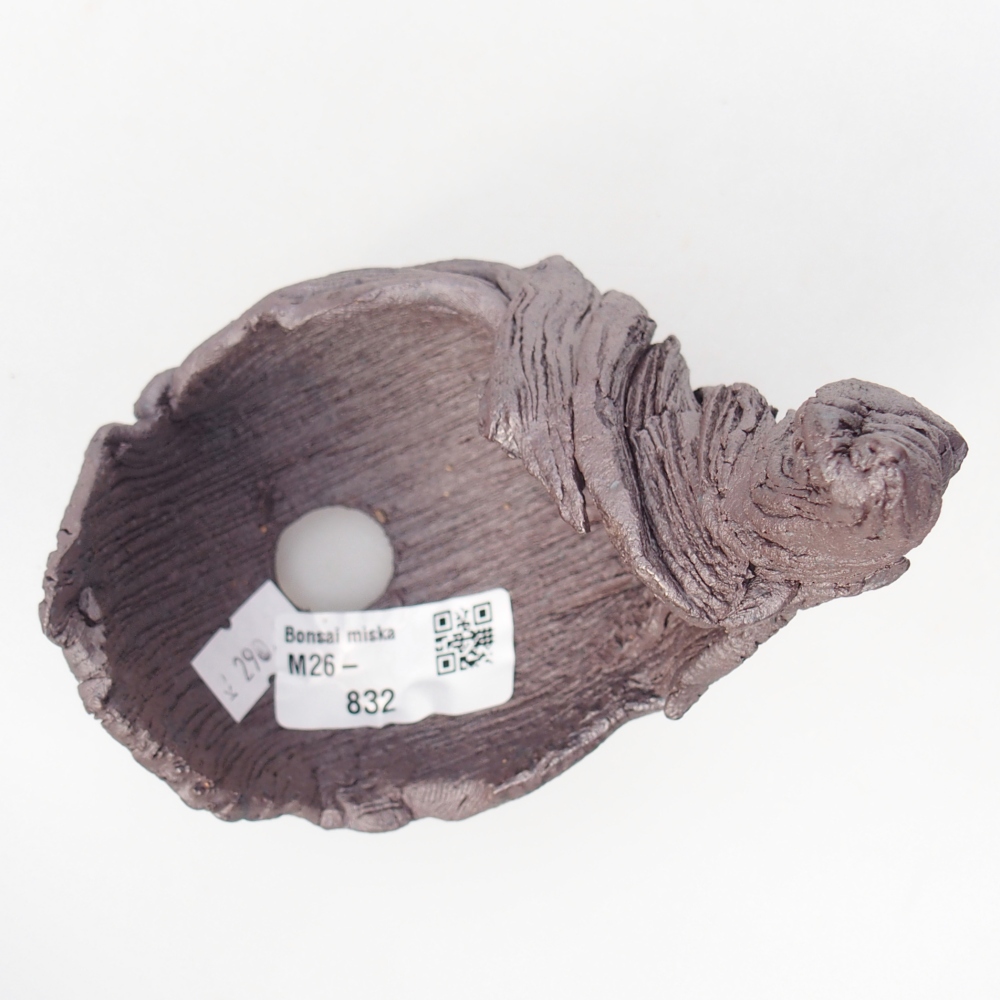 Coquille en céramique 10 x 8 x 13,5 cm , couleur métal