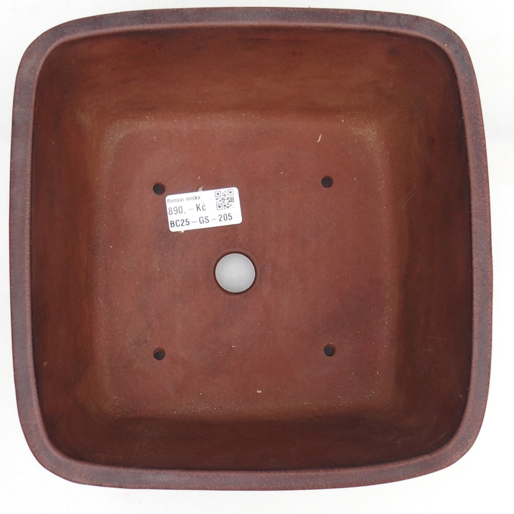 Bol à bonsaï en céramique 21 x 21 x 13 cm, brun