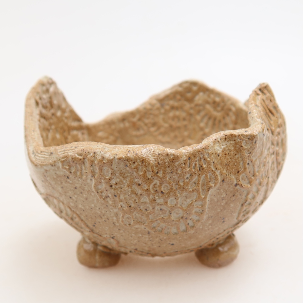 Coquille en céramique 9 x 8 x 6 cm , couleur beige