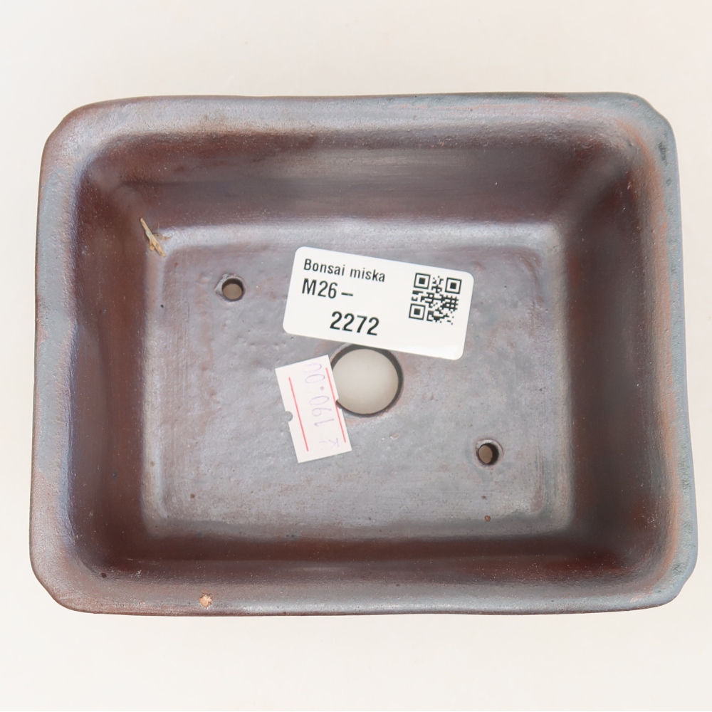 Pot à bonsaï en céramique 12 x 10 x 5 cm, couleur métallique