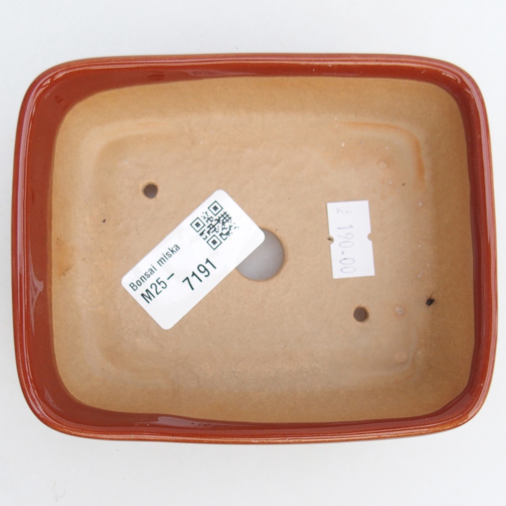 Bol à bonsaï en céramique 12 x 10 x 4 cm, brun