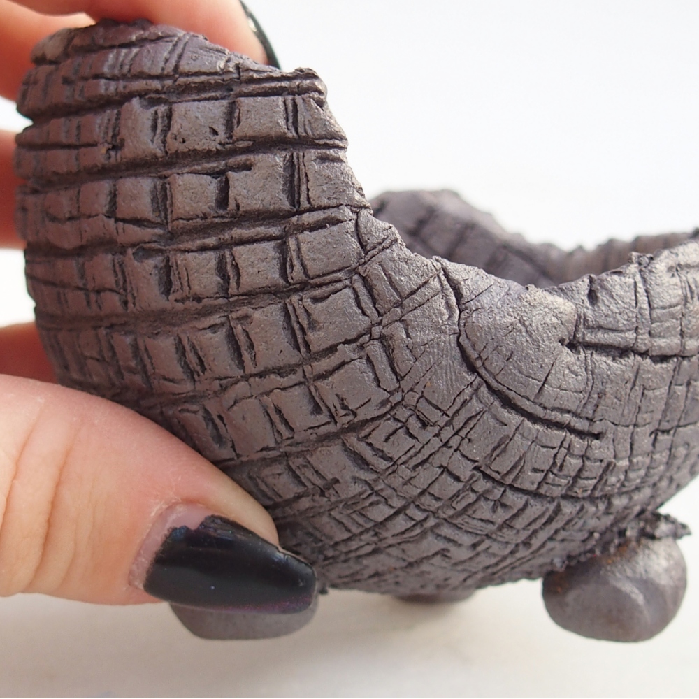 Coquille en céramique 8 x 8 x 6,5 cm , couleur métallique