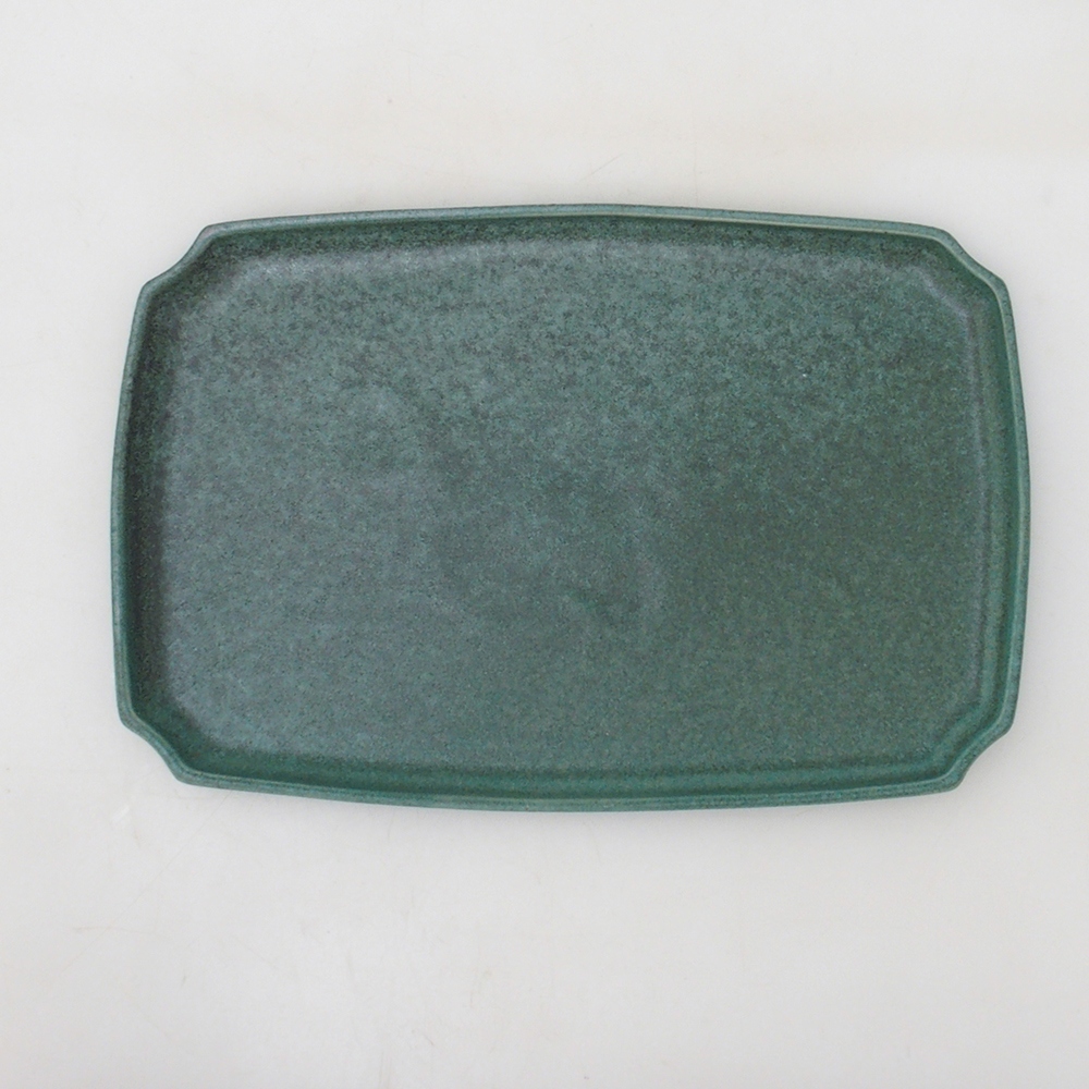 Soucoupe en céramique H07 - 28 x 19 x 1,5 cm - vert