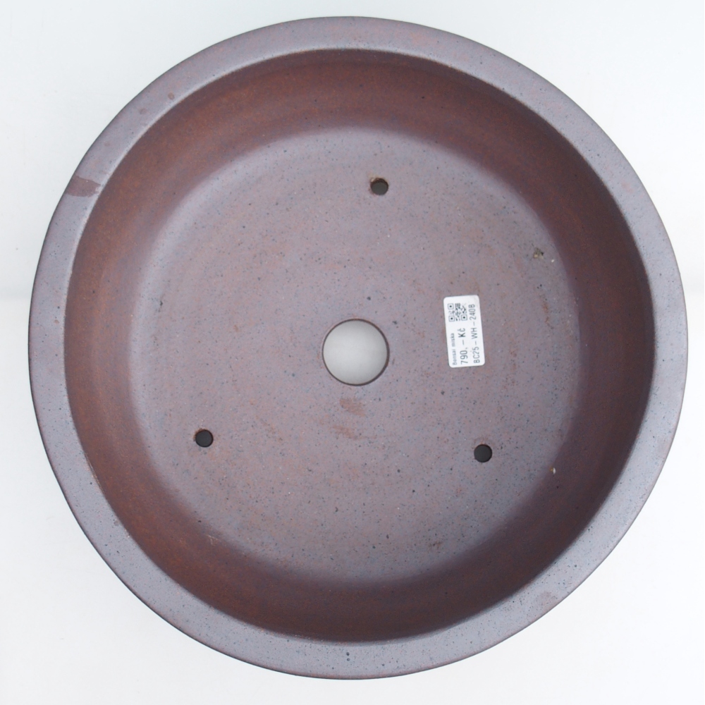 Bol à bonsaï en céramique 31,5 x 31,5 x 12 cm, couleur métal