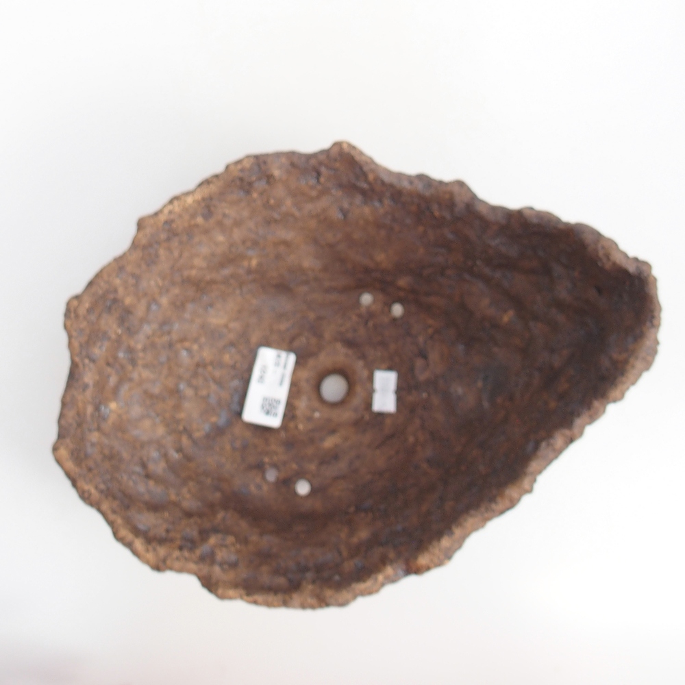 Coquille en céramique 24 x 20 x 16,5 cm , couleur marron