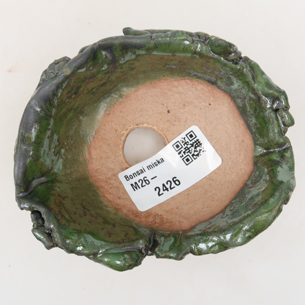 Coquille en céramique  10 x 8,5 x 5 cm, couleur verte