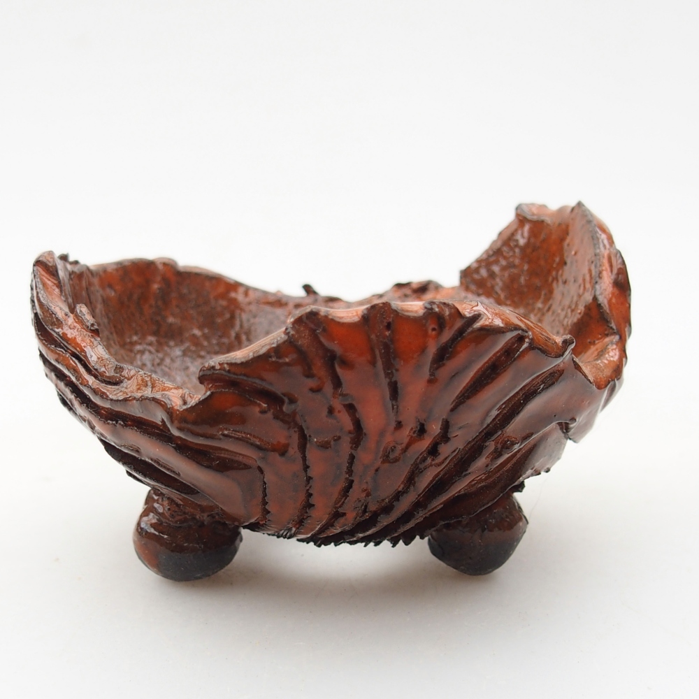 Coquille en céramique 8,5 x 8,5 x 5 cm , couleur orange