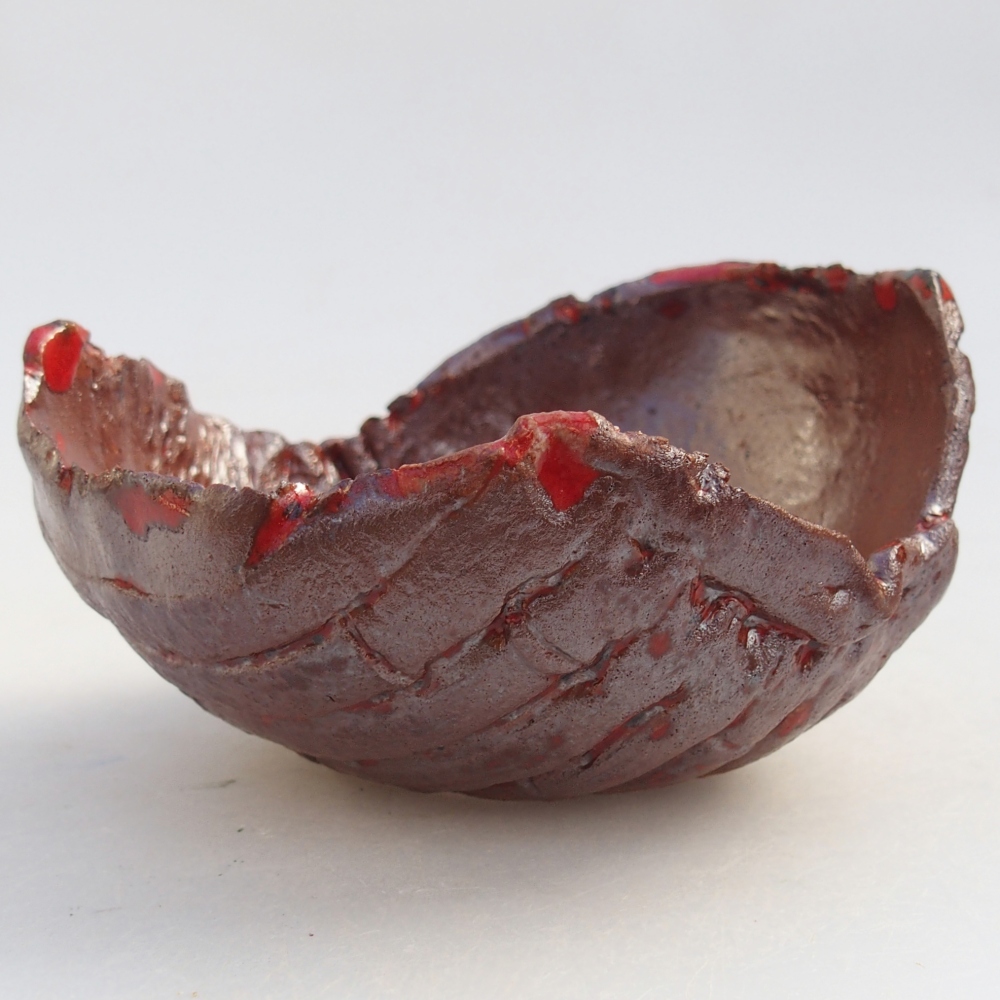 Coquille en céramique 10 x 9,5 x 5,5 cm , couleur marron