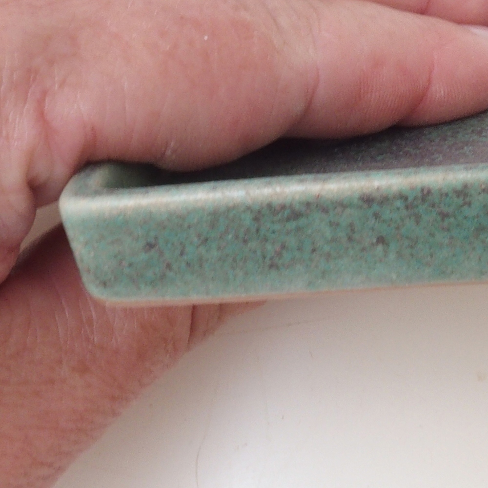 Soucoupe Bonsaï carrée S - 8 x 8 x 1 cm - vert