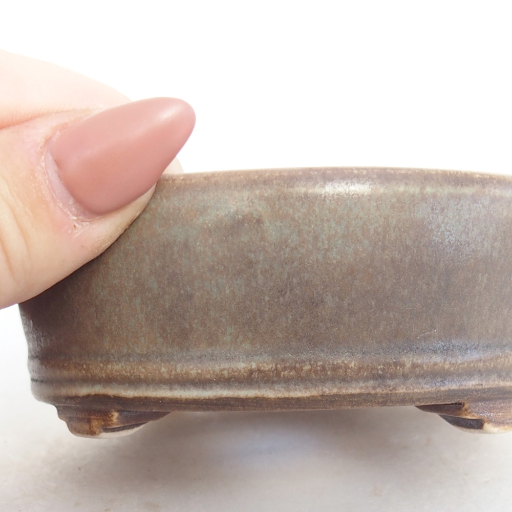 Bol à bonsaï en céramique 9 x 9 x 3,5 cm, vert