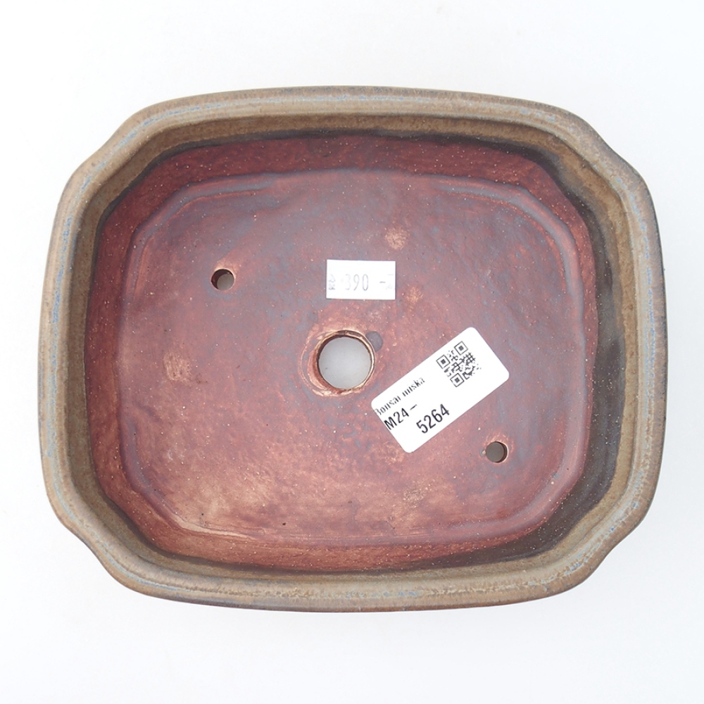 Bol à bonsaï en céramique 17,5 x 14 x 4,5 cm, couleur bleu