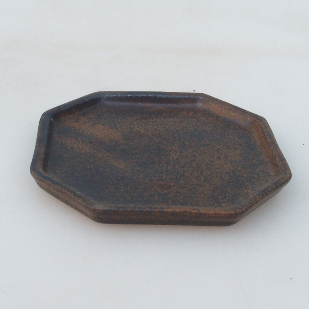 Bol en céramique H13 -12 x 12 x 1 cm - brun