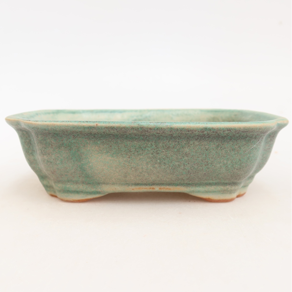 Bol à bonsaï en céramique 15,5 x 12 x 4,5 cm, vert