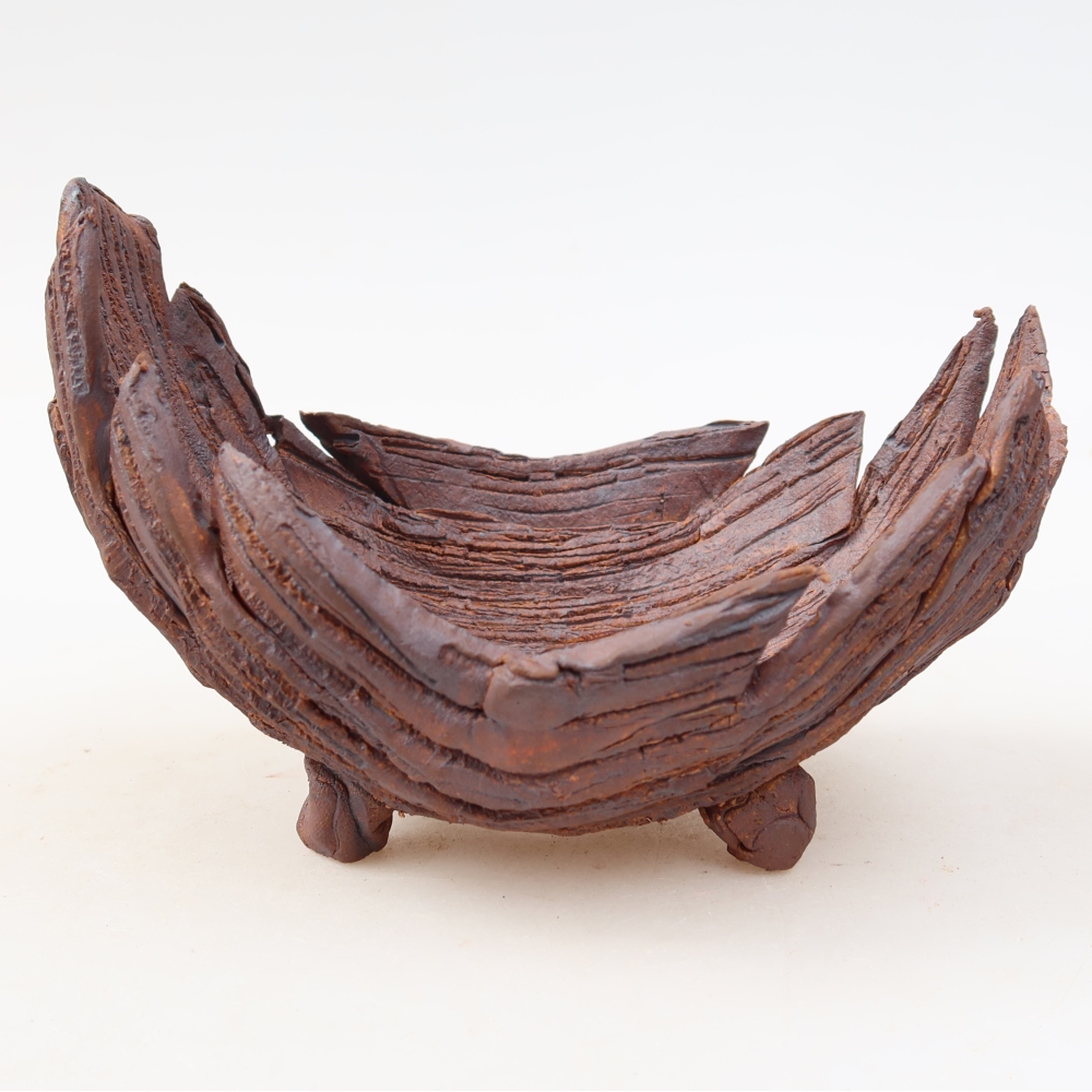 Coquille en céramique  15,5 x 10,5 x 10,5 cm, couleur marron