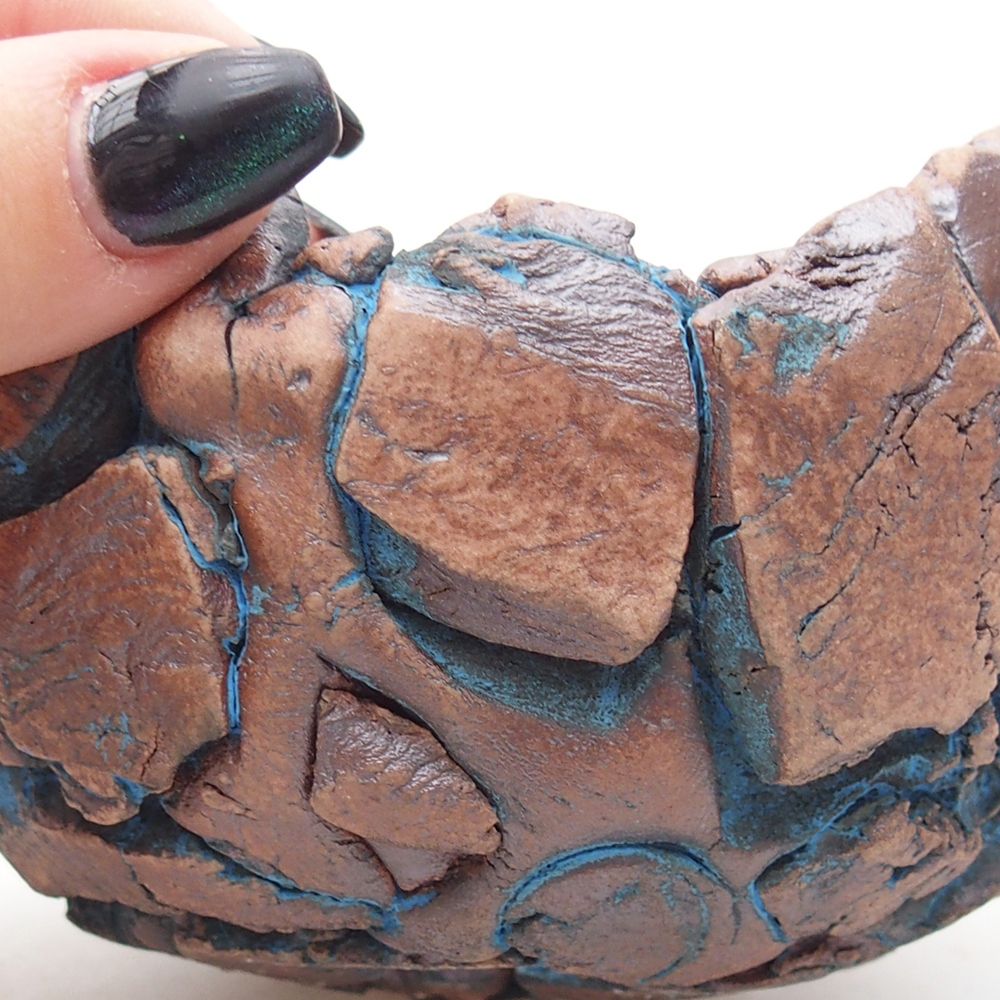 Coquille en céramique 11,5 x 11 x 7,5 cm , couleur bleu