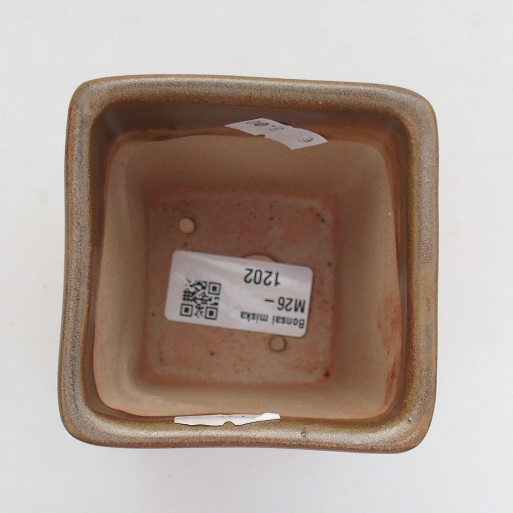 Bol à bonsaï en céramique 7,5 x 7,5 x 10,5 cm, brun