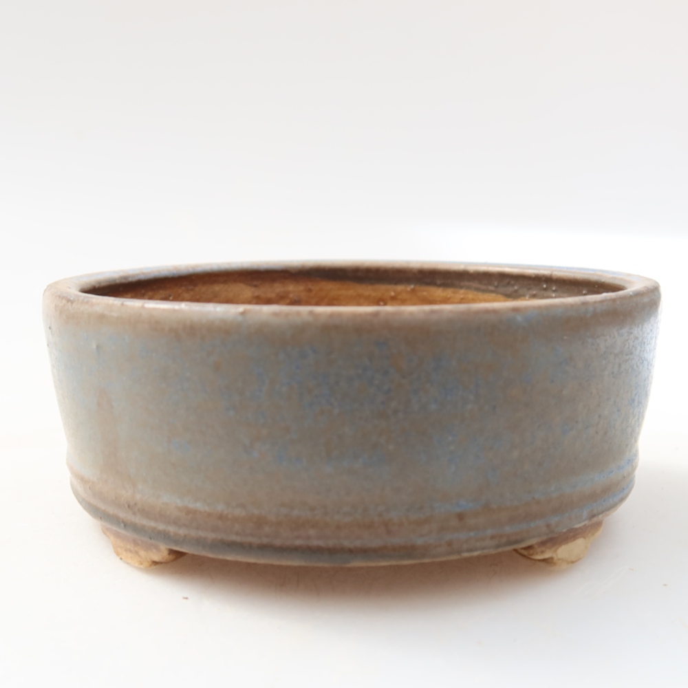 Bol à bonsaï en céramique 9 x 9 x 3,5 cm, couleur bleu