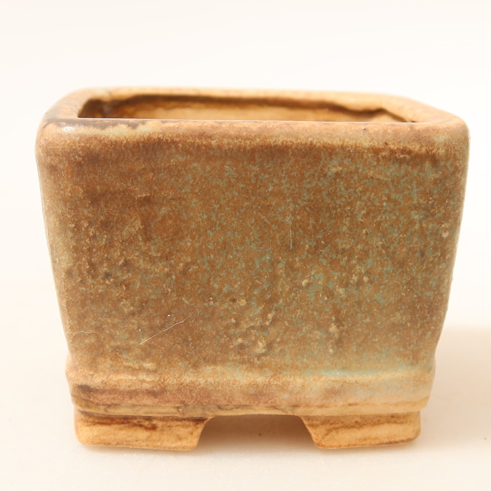 Bol à bonsaï en céramique 6 x 6 x 4,5 cm, vert