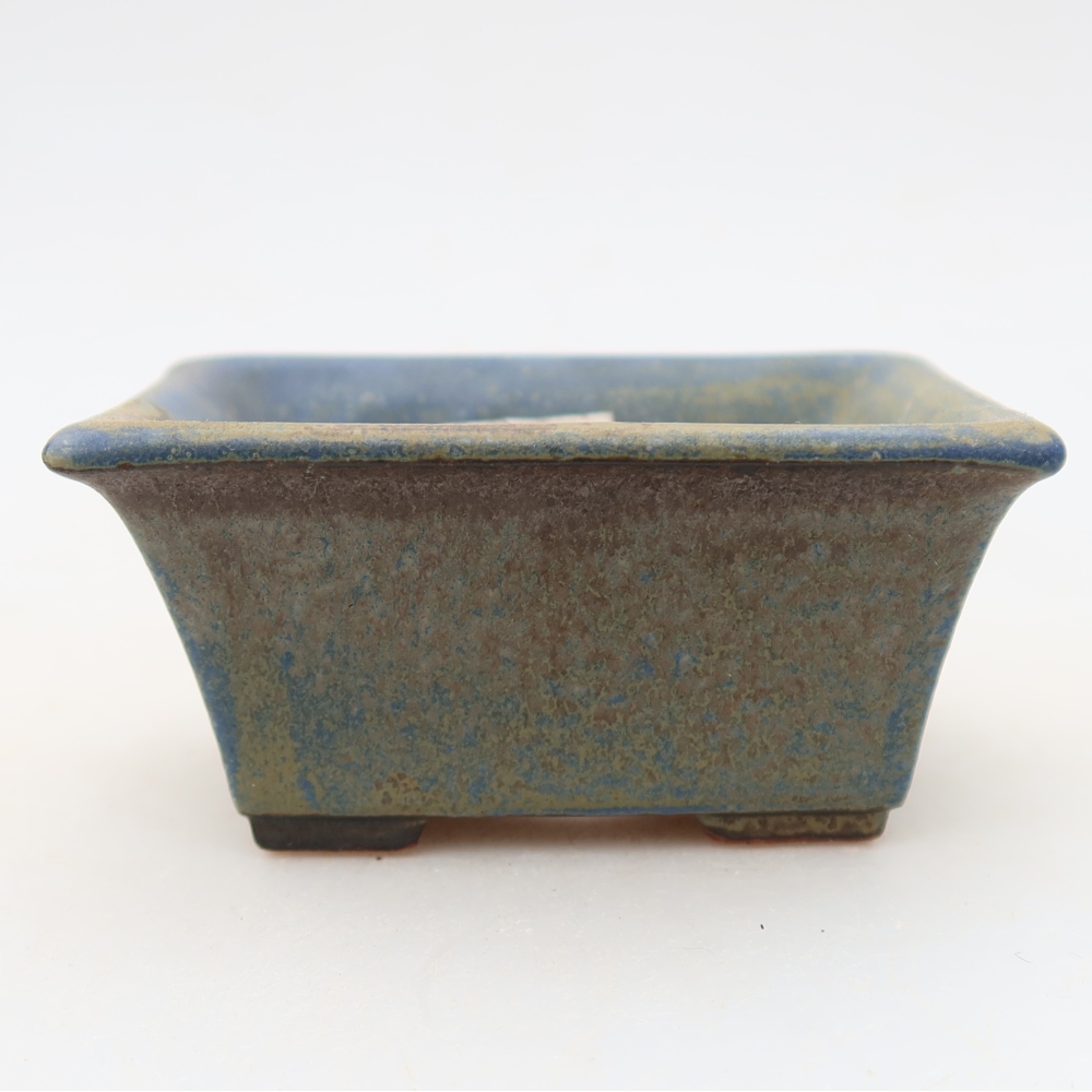 Bol à bonsaï en céramique 8,5 x 6 x 4 cm, couleur bleu