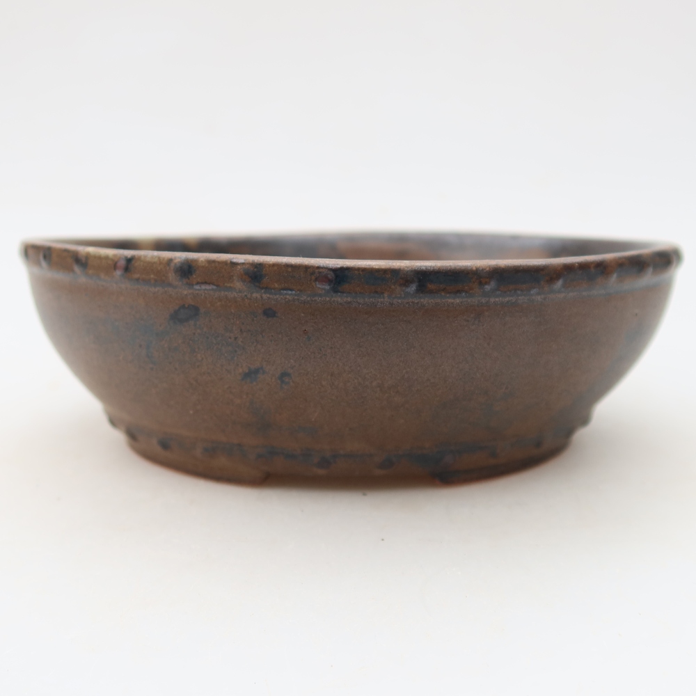 Bol à bonsaï en céramique 18 x 18 x 5,5 cm, brun