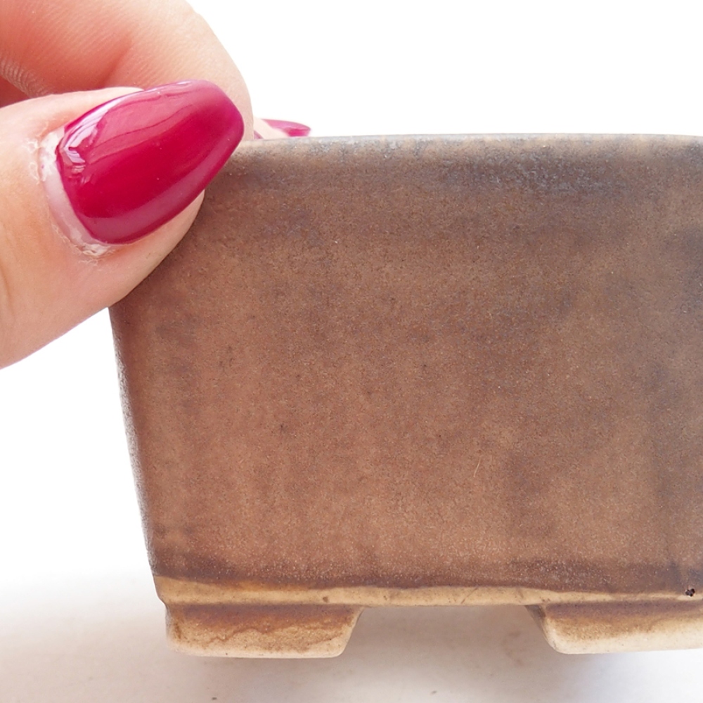 Bol à bonsaï en céramique 6 x 6 x 4,5 cm, rose