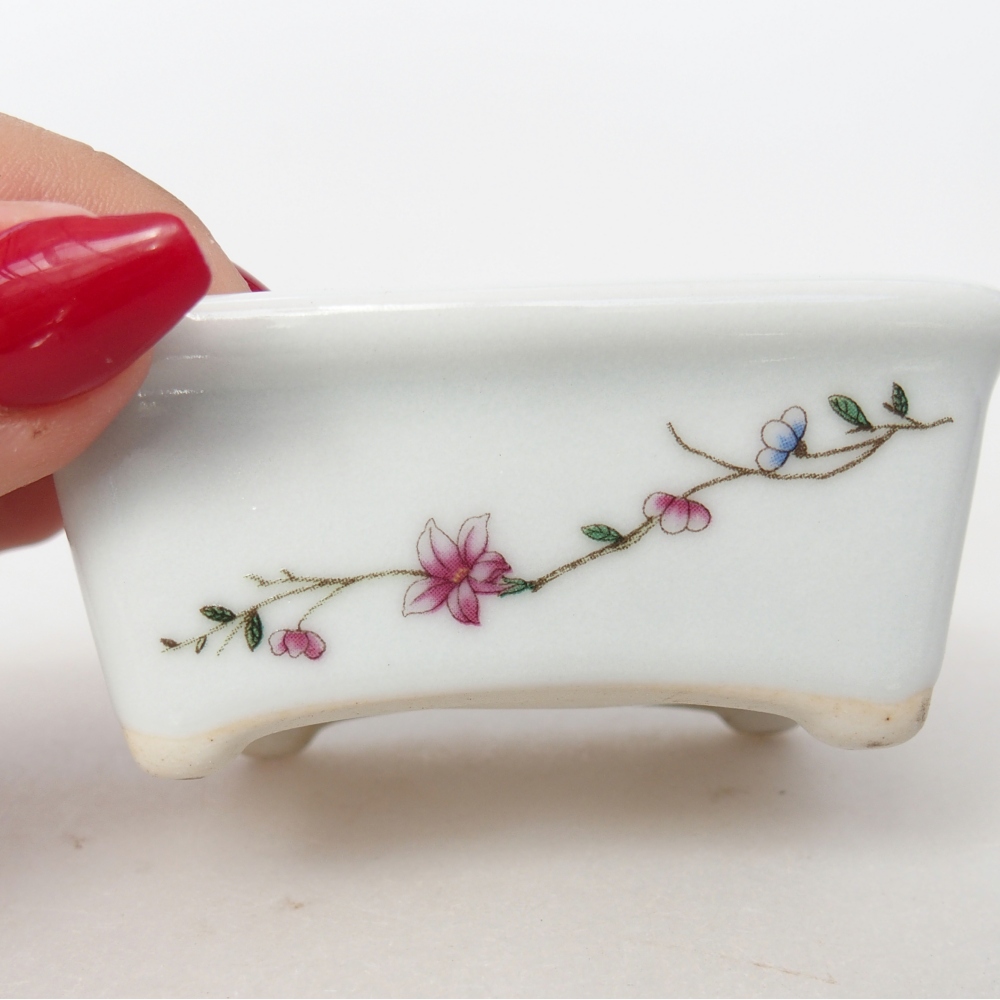 Mini bol bonsaï 8 x 6,5 x 3,5 cm, blanc