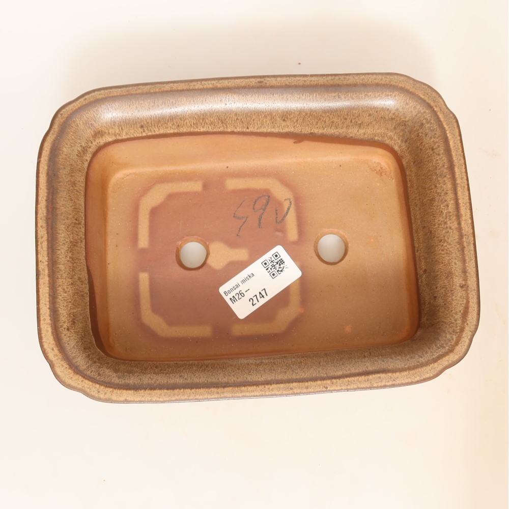 Bol en céramique  20 x 15,5 x 5,5 cm, couleur marron