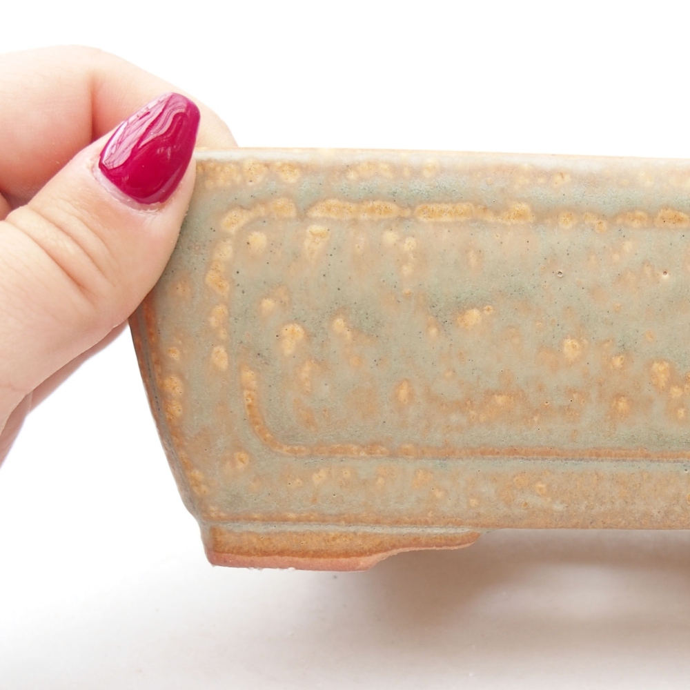 Bol à bonsaï en céramique 16 x 12 x 6 cm, vert